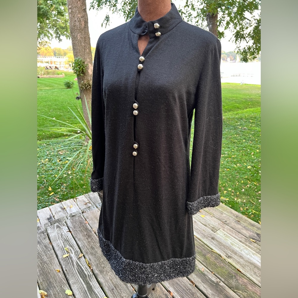 Vintage Black Long Sleeve Dress — International Ladies Garment Workers Union (S)